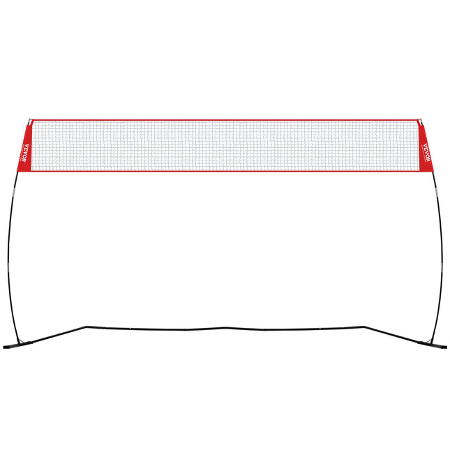 VEVOR Freestanding Volleyball Training Net for Indoor or Outdoor Use, Adjustable Height Portable Net System with Carrying Bag, Professional Volleyball Practice Trainer for Hitting or Serving Drills