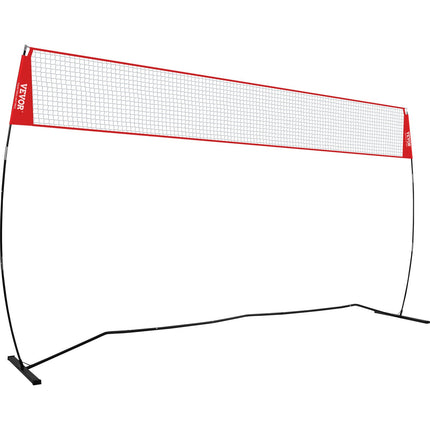VEVOR Freestanding Volleyball Training Net for Indoor or Outdoor Use, Adjustable Height Portable Net System with Carrying Bag, Professional Volleyball Practice Trainer for Hitting or Serving Drills