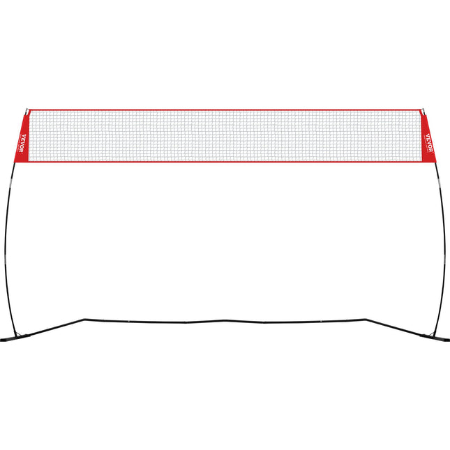 VEVOR Freestanding Volleyball Training Net for Indoor or Outdoor Use, Adjustable Height Portable Net System with Carrying Bag, Professional Volleyball Practice Trainer for Hitting or Serving Drills