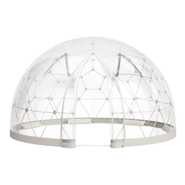 Garden Dome Tent, 3.6 x 2.2 m Outdoor Clear Bubble Tent for 4-7 Person, Weatherproof Geodesic Dome Greenhouse with Window, PVC Igloo Tents for Backyard Patios Camping Party Wedding