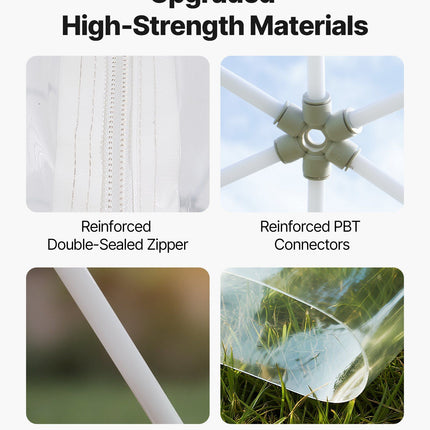 Garden Dome Tent, 3.6 x 2.2 m Outdoor Clear Bubble Tent for 4-7 Person, Weatherproof Geodesic Dome Greenhouse with Window, PVC Igloo Tents for Backyard Patios Camping Party Wedding