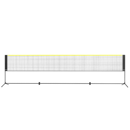 Badminton Net, Height Adjustable Volleyball Net, 17ft Wide Foldable Pickleball Net, Portable Easy Setup Tennis Net Set with Poles, Stand and Carry Bag, for Kids Backyard Game Indoor Outdoor Use