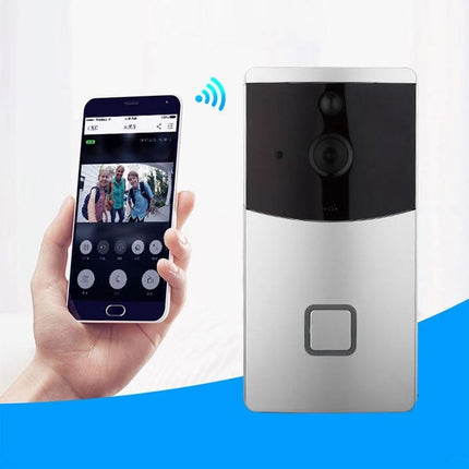 Smart Wifi Video Doorbell With Night Vision & Pir Detection - Silver-1915196600532209666