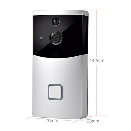 Smart Wifi Video Doorbell With Night Vision & Pir Detection - Silver-1915196600532209665