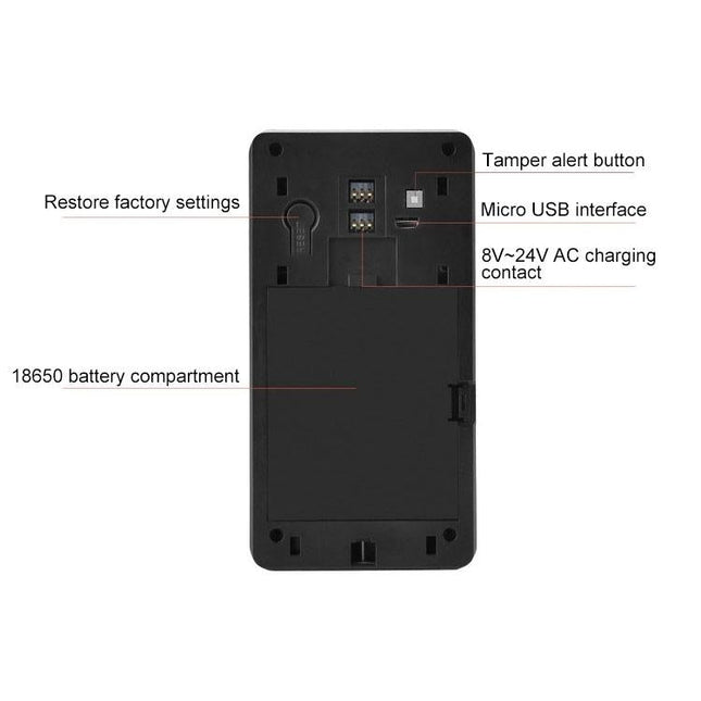 Smart Wifi Video Doorbell With Night Vision & Pir Detection - Silver-1915196600532209672