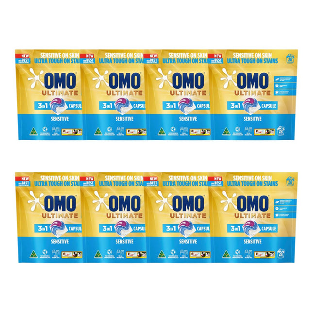 Omo Ultimate 3in1 Sensitive 224 Laundry Capsules-1960920166011375616