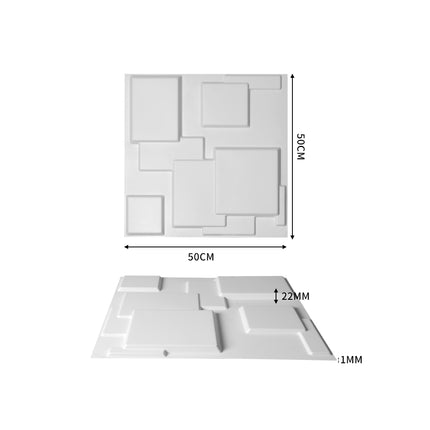 12Pcs 3D Wall Panels 50x50cm DIY Waterproof-1975420500423348226