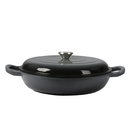 3.5L Enamel Dutch Oven Pan in Black Colour-1954802796293394432
