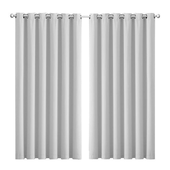 2x Blockout Curtains Panels 3 Layers Grey-1954802972772929536