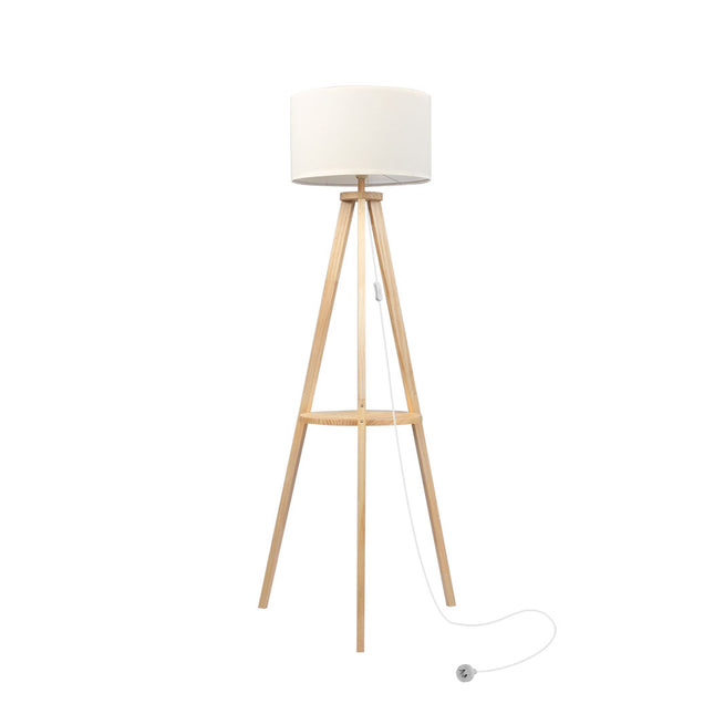 EMITTO Tripod Floor Lamp with Shelf-1954802835845681152