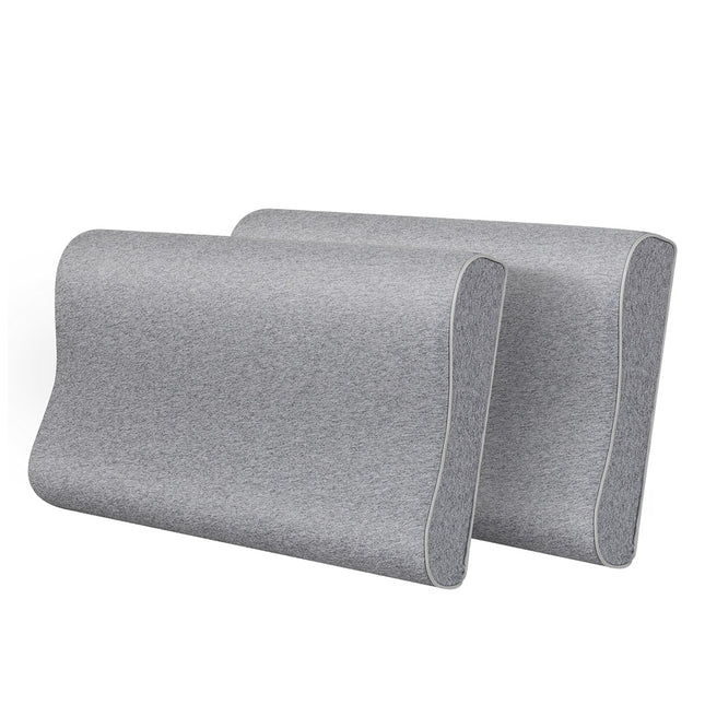 Dreamz Memory Foam Pillow Pillowcase Supprt Grey Rebound-1973193536606179328