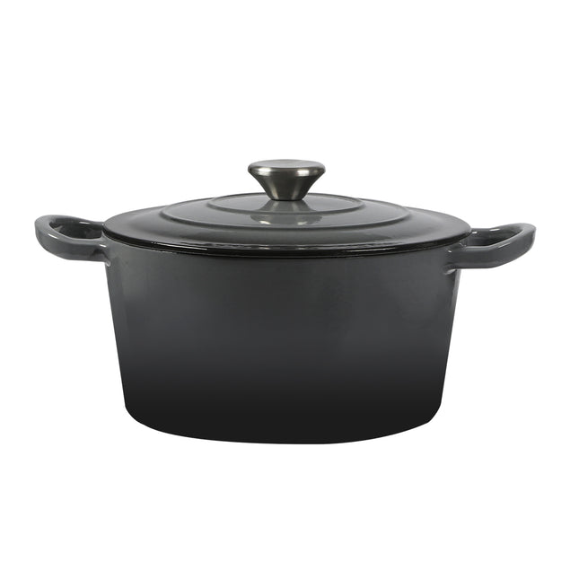 TOQUE 4L Enamel Dutch Oven Pot in Black Colour-1973193930577154048