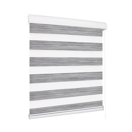 Marlow Blackout Zebra Roller Blind Curtains 90x210 Grey-1973194066216751104