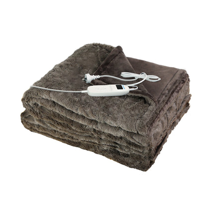 DreamZ Electric Throw Blanket Heated Timer Bedding Washable Warm Winter Plush BR-1954802343967068160