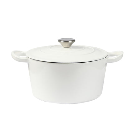 TOQUE 4L Enamel Dutch Oven Pot in White Colour-1954802796066902016