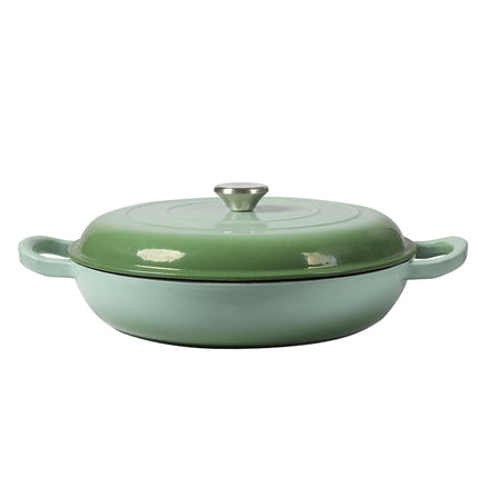TOQUE 3.5L Enamel Dutch Oven Pan in Green Colour-1973193931340517376