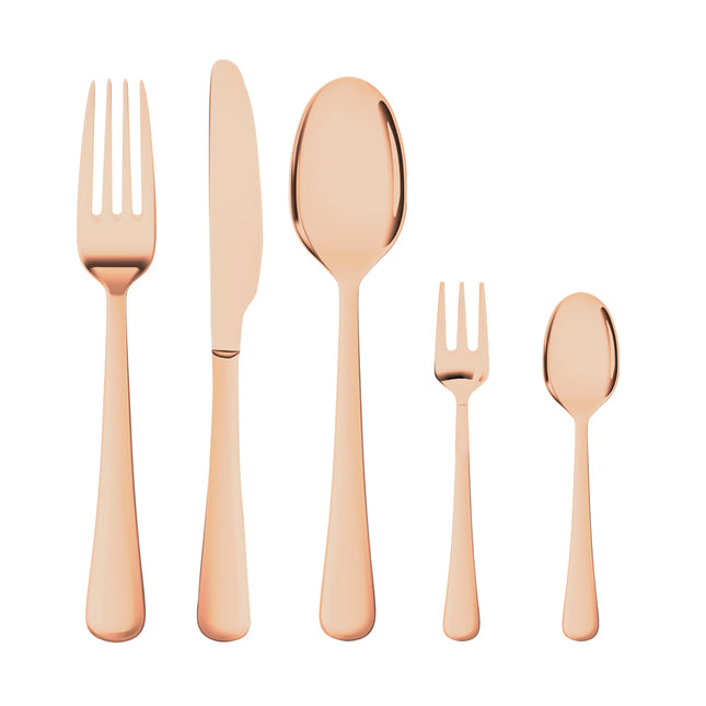 Stainless Steel Cutlery Set Glossy Knife Rose Gold-1973193929646018560