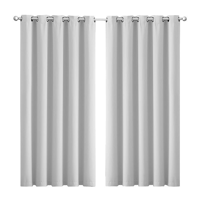 2x Blockout Curtains Panels 3 Layers Grey-1975420490428321792
