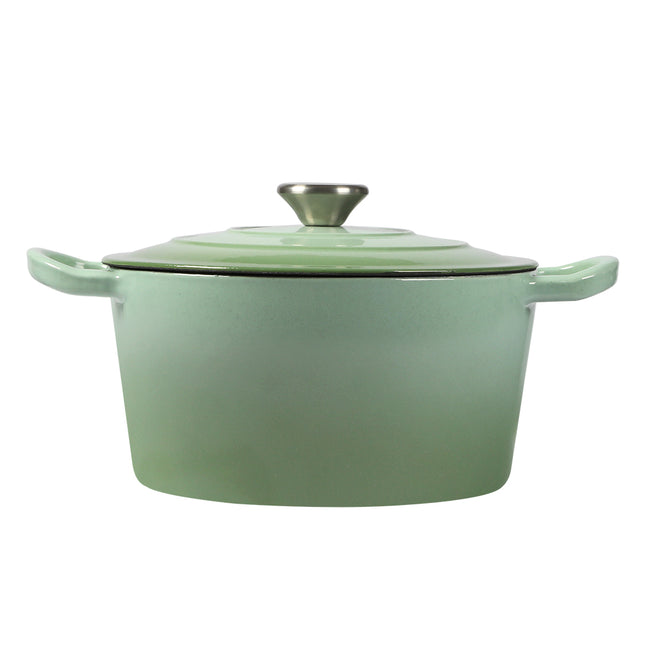 TOQUE 4L Enamel Dutch Oven Pot in Green Colour-1954802795852992513