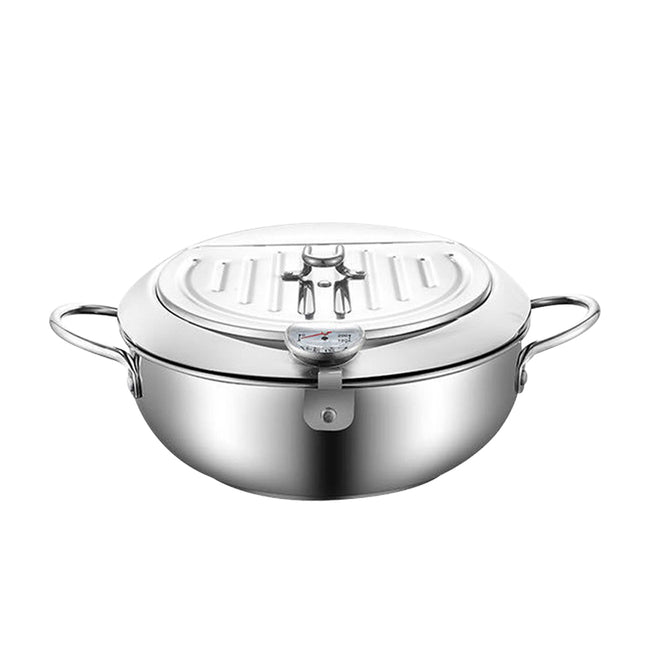 TOQUE 24cm Japanese Deep Frying Pan Silver-1954802792858259457