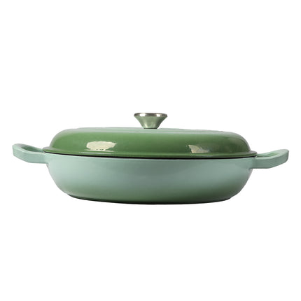 TOQUE 3.5L Enamel Dutch Oven Pan in Green Colour-1954802796524081153