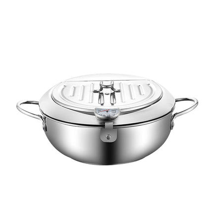 TOQUE 24cm Japanese Deep Frying Pan Silver-1973193928526139393