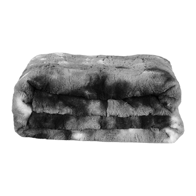Dreamz Luxury Tie-dyed Blanket Grey 152cm x 203 cm-1975420383498735617