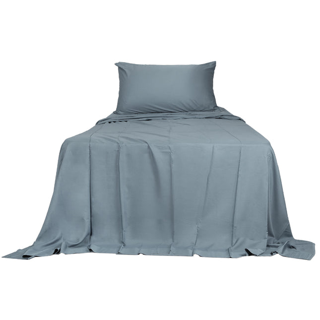 Dreamz 3pcs Sinigle Size 100% Bamboo Bed Sheet Set in Grey Colour Single-1973194027796926465