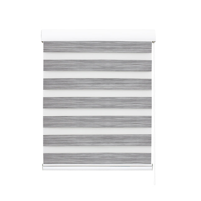 Marlow Blackout Zebra Roller Blind Curtains 120x210 Grey-1954802972978450433