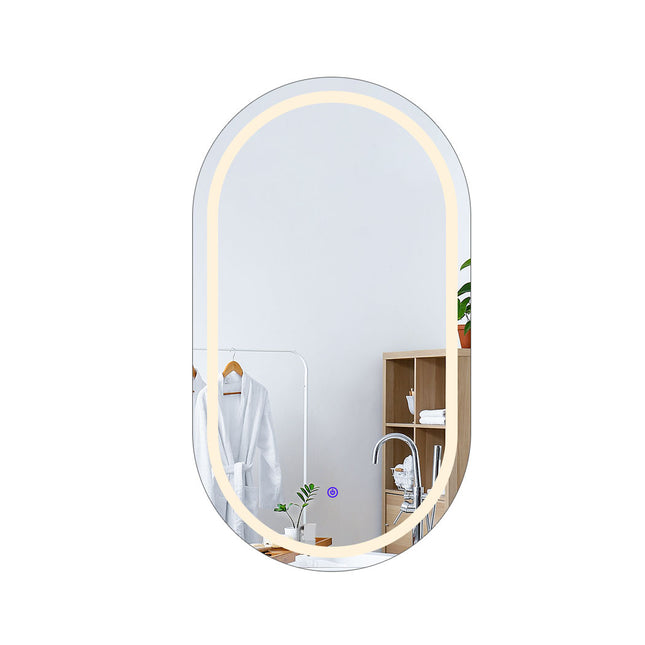 EMITTO LED Wall Mirror Oval Anti-fog 50x75cm-1975420500775669761