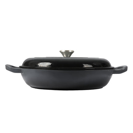 3.5L Enamel Dutch Oven Pan in Black Colour-1954802796293394433