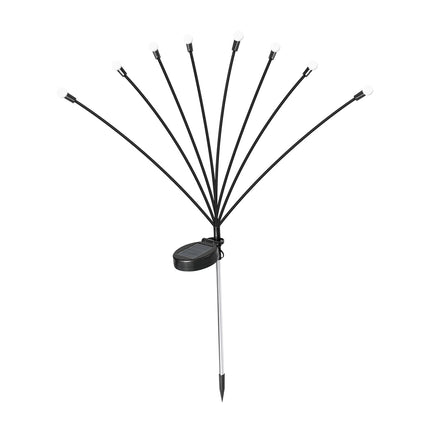 Firfly Solar Lawn Lights 8LED 4PC Outdoor Black-1973193958083399681