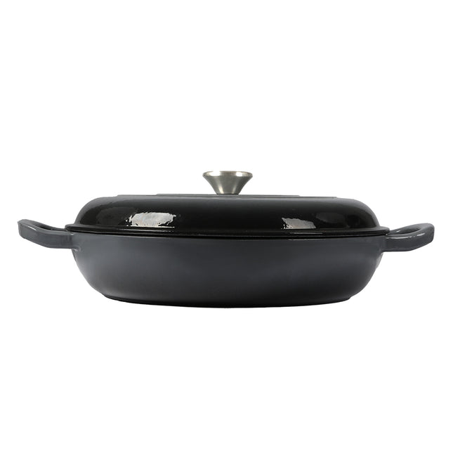 3.5L Enamel Dutch Oven Pan in Black Colour-1975420477065269249