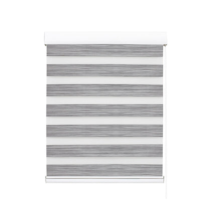 Marlow Blackout Zebra Roller Blind Curtains 90x210 Grey-1973194066216751105