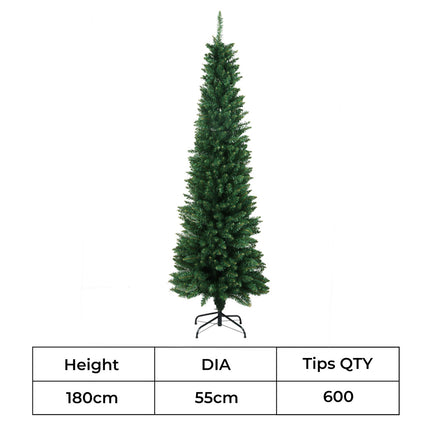 Santaco 1.8M 600Tips Pencil Christmas Tree-1973193580470210562