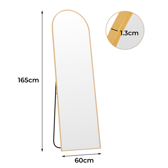 Yezi 165X60CM Full Length Mirror Wall Mounted Mirror Gold-1973193573386031106