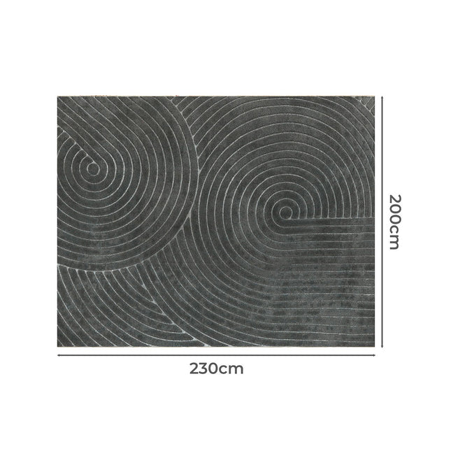 Marlow Floor Rug Soft Polyester Carpet Non Slip Plush Shaggy Rugs Geometric-1973193451138846722