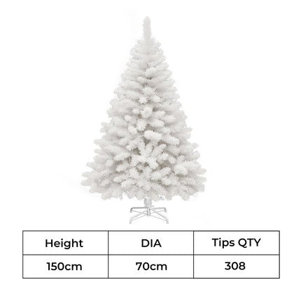 Santaco 1.5M 380 Tips White Christmas Tree-1973193578767323138
