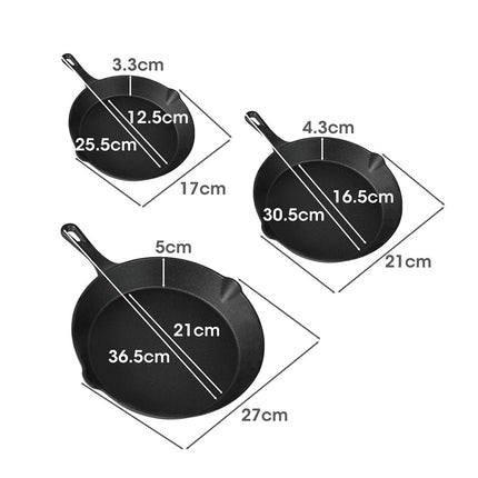 TOQUE Non Stick Frying Pan Set 3PCS-1973193930388410370