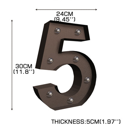 LED Metal Number Lights Free Standing-1954803064510746626