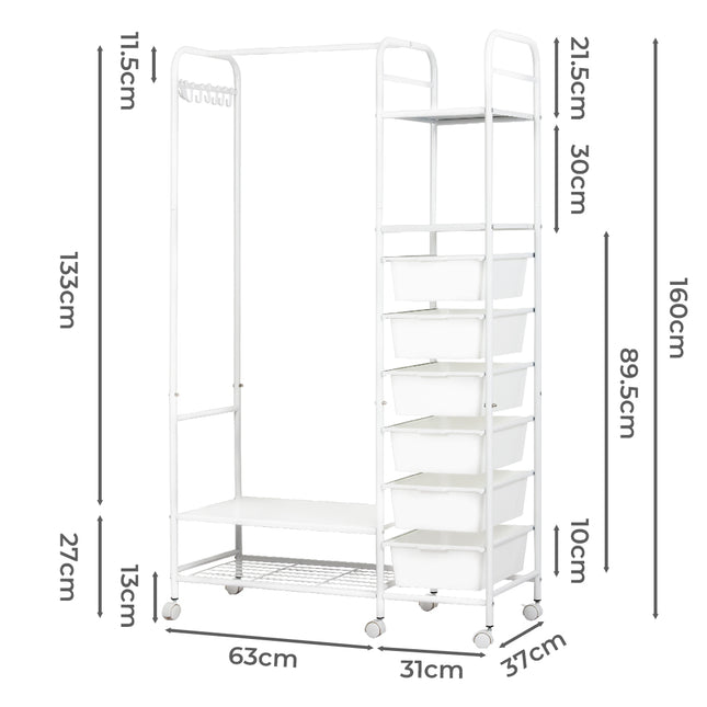Levede 94CM Clothes Rack Stand Heavy Duty Hanging-1973193530797068290