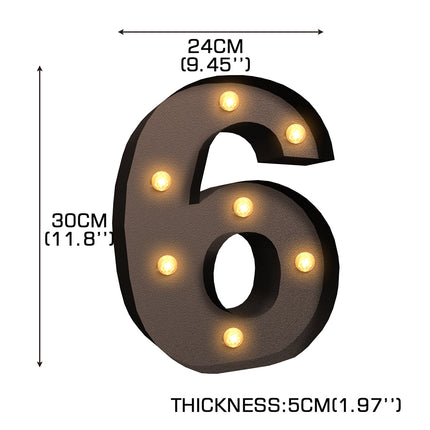 LED Metal Number Lights Free Standing-1973194150882971650