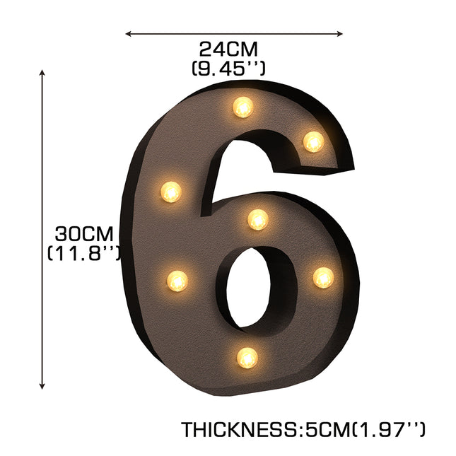 LED Metal Number Lights Free Standing-1973194150882971650