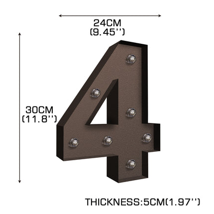 LED Metal Number Lights Free Standing-1954803064305225730