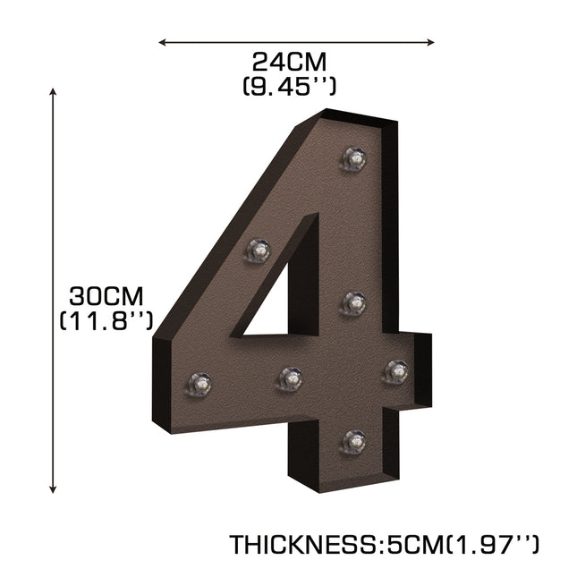 LED Metal Number Lights Free Standing-1954803064305225730