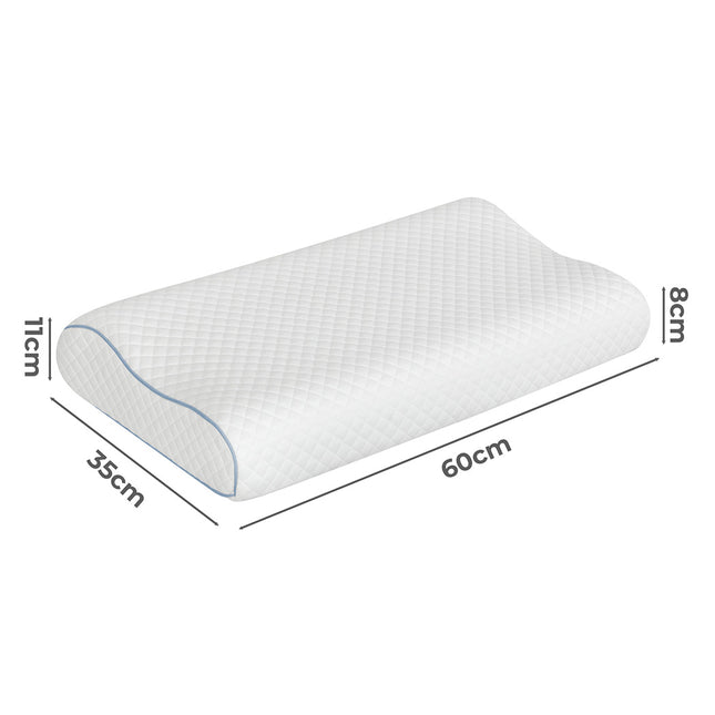 Dreamz Memory Pillow Supprt Shoulder FoamWhite Pillowcase-1954802476863590402