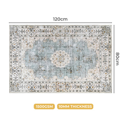 Marlow Floor Rug Short Pile Washable Vintage Carpet Soft Plush Non Slip 80x120-1954802391035547650