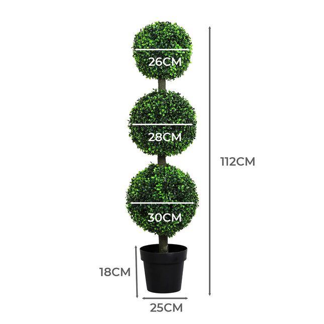 Lambu Artificial Triple Ball Boxwood Trees-1975420333049647106