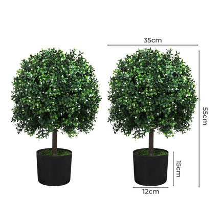Lambu Artificial Boxwood Topiary Ball Tree-1975420332667965442