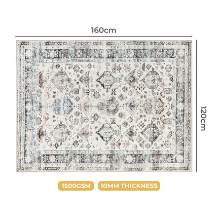 Marlow  Floor Rug Vintage Short Pile Washable Carpet Soft Plush Non Slip 160x120-1973193448555155458